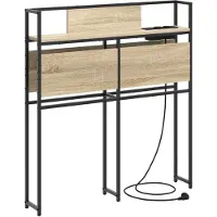 vidaXL Opberghoofdbord Sonoma eiken Bewerkt hout