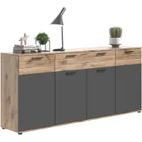 Furnilux Mason dressoir 4 deuren, 1 lade eik decor / dressoir mason