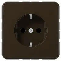JUNG CD1520BR Wandcontactdoos met randaarde Inzetstuk 1-voudig Bruin 1 stuk(s)
