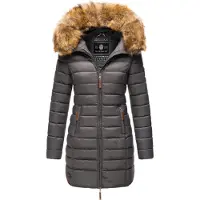 MARIKOO Wintermantel 'Rose' bruin / antraciet