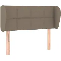 vidaXL Hoofdbord met randen 103x23x78/88 cm stof taupe