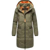 NAVAHOO Wintermantel 'Bliblablubb 14' olijfgroen
