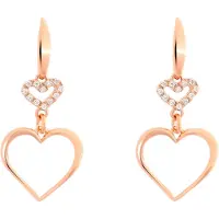Orphelia 'Alfina' Dames 925 Sterling Zilveren Dangle Oorbellen - Roze ZO-7383