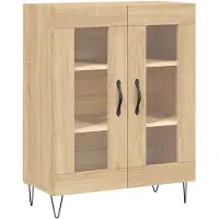 vidaXL Hoge kast 69,5x34x180 cm bewerkt hout sonoma eikenkleurig