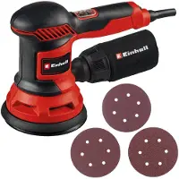 Einhell Elektrische Excentrische Schuurmachine TC-RS 425 E - 425 W - Schuuroppervlak: Ø 125 mm - Elektronische snelheidsregeling - Incl. 3x schuurvellen
