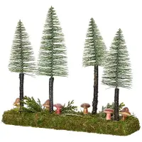 Everlands Mushroom tafelstuk l8b28h30 cm groen kerst