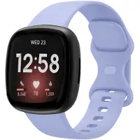 Strap-it Smartwatch bandje - siliconen horlogebandje geschikt voor Fitbit Versa 3 / Fitbit Versa 4 / Fitbit Sense / Fitbit Sense 2 - lavendel - Maat: Maat L