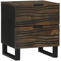 vidaXL Nachtkastje Walnotenhout 40 x 33 x 46 cm Bewerkt hout