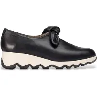 Wonders Dames Leren schoenen Simon 11 zwart (39), Leer, Plat, Veters, Casual C-7611