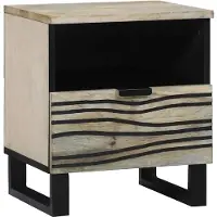 vidaXL Nachtkastje Wit 40 x 33 x 46 cm Bewerkt hout