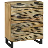 vidaXL Dressoir met lade Bruin 60 x 33.5 x 75 cm Massief mangohout