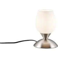 TRIO Tafellamp nikkel Cup Ii wit glas
