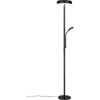 TRIO Vloerlamp Palermo zwart met leeslamp