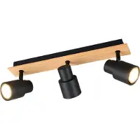 TRIO PIERRE R81983032 plafond- en wandspot mat zwart - 3x GU10 - 46 x 15 x 6 cm