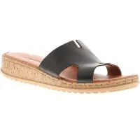Hush puppies Dames Sandalen Lage Hakken Eloise Leer Slip On zwart