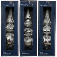 Décoris Piek glas L7,2b7,2h31 cm zilver a3