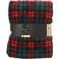 Décoris Sprei polyester L130b170h0,8 cm rood II