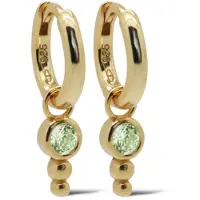 Karma Oorhangers Hinged Hoops NINA Dot Goldplated Groen