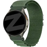 Bandz Universele Alpine Nylon Horlogeband (Army Green) – 20mm – geschikt voor Samsung Galaxy Watch 7/6/5/4/FE/3, Polar Pacer/Unite/Ignite en Amazfit GTS/Bip – Stevig, ademend, comfortabel en duurzaam.