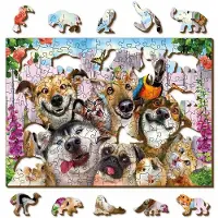 WoodenCity Houten Puzzel 200 Stukken - Gekke Dieren