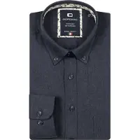 Giordano overhemd donkerblauw buttom down