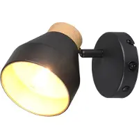 RL LIVE YOUR LIGHT REALITY VALENTIN - Spot - Zwart mat - excl. 1x E14 4 W - Plafondbevestiging - Geschikt voor vaste montage of stekker - Casalum