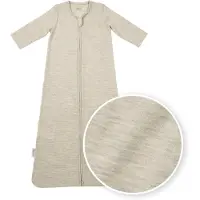 Meyco Baby Studio Collection Merino Baby Slaapzak Met Mouwen - Merinowol - Sand Melange - 70cm - 1.0 TOG