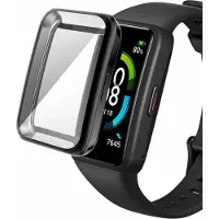 Strap-it TPU case - zwart bescherm hoesje geschikt voor Huawei Band 6 - zwarte beschermhoes voor Huawei Band 6