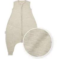 Meyco Baby Studio Collection Merino Slaapoverall Jumper Met Vaste Mouw - Merinowol - Sand Melange - 80cm - 0.5 TOG