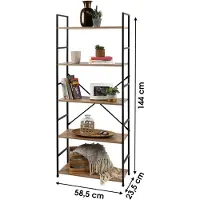 Urban Living "COLORADO" Design ladderplank breed 5 niveaus 58,5x23,5xH144 cm