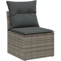 vidaXL Bankstel 7 st poly rattan