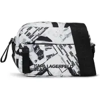 Karl lagerfeld JEANS Schoudertas grijs / zwart / wit
