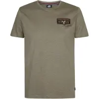 Petrol Industries Shirt olijfgroen / oranje / zwart
