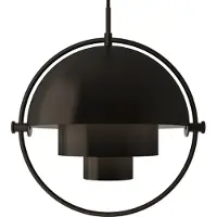 Gubi Multi-lite Hanglamp Ø25,5 Cm Zwart Messing - Hanglampen Metaal Black Brass - 10072258