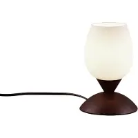 RL Tafellamp roestbruin Cup Ii wit glas