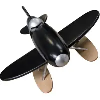 Vilac Retro houten vliegtuig - zwart