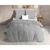 Dreamhouse dekbedovertrek Mendez - grijs - flanel - 240x220