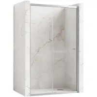 REA Primo Slide 130 - Douchedeur - Chroom - 130X0,6X190Cm