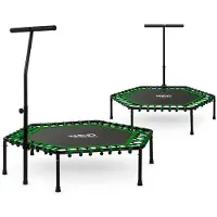 Neo-Sport Fitness trampoliini kahvalla 127 cm - kuusikulmainen vihreä