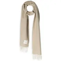 Profuomo Heren Sjaals Scarf Lambswool - Beige - Maat ONESIZE
