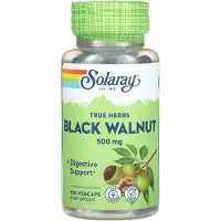 Solaray Black Walnut Hull 500mgr 100 Units Groen,Wit