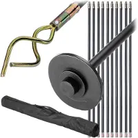 Kadax Reinigingsstaven voor afvoeren 9 m, spiraal voor het reinigen van rioolbuizen, voor het reinigen van pijpen, pijp reinigingsas, accessoires voor buisreiniging