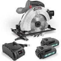 Powerplus POWEBCSS2 Cirkelzaag - 18V - Incl. 2x batterij 18V 1.5Ah + lader