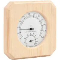 vidaXL Saunaset 2-in1 hygrothermograaf en zandloper massief grenenhout