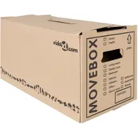 vidaXL Verhuisdoos met opslag 20 st Naturel 59 x 31,5 x 31,5 cm Karton
