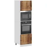 vidaXL Ovenkasten 2 st Lucca bewerkt hout oud houtkleurig