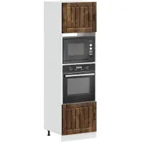 vidaXL Ovenkasten 2 st Lucca bewerkt hout gerookt eikenkleurig