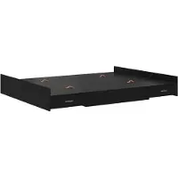 vidaXL Opbergbedframe met lade Zwart Eiken 135 x 190 cm Bewerkt hout