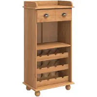 vidaXL Wijnkast ASKIM Honingwas 57 x 37 x 114 cm Massief grenenhout