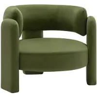 Sweeek Driepoot fauteuil in fluweel Groen